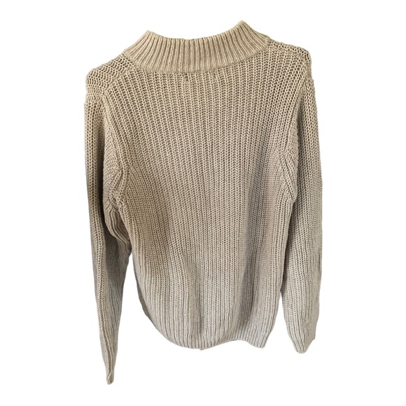 Woolrich men’s Zipped collar sweater virgin wool british tan heather medium - Picture 2 of 8